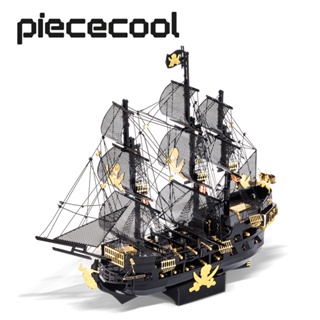 Piececool ชุดตัวต่อโมเดลโลหะ 3D ประดับไข่มุก สีดํา DIY ของเล่น ของขวัญวันเกิดคริสต์มาส สําหรับเด็ก ผู้ใหญ่