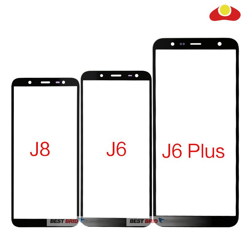 อะไหล่กระจกหน้าจอสัมผัส LCD แบบเปลี่ยน สําหรับ Samsung Galaxy J8 J6 Plus