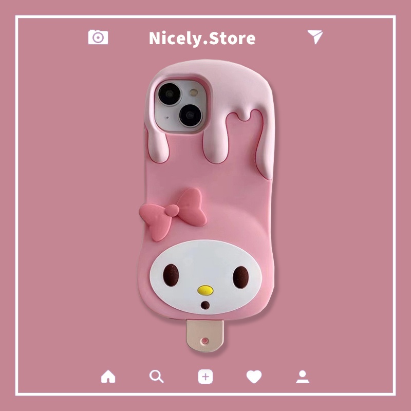 เคสโทรศัพท์มือถือ ซิลิโคน หนา กันกระแทก ลายไอศกรีมเมโลดี้ แฟชั่นฤดูร้อน สําหรับ iPhone 14 13 12 Pro Max 11 Xr X Xsmax 7 8 Plus