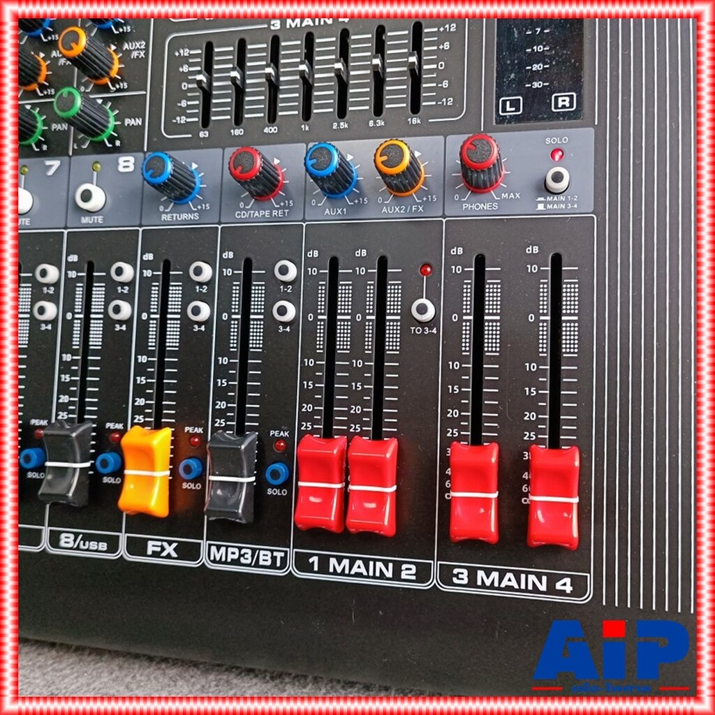 MICROTECH AG-8P powermixer 4CH พาวเวอร์มิกเซอร์ มีครอสในตัว กำลังขยาย 650 วัตต์ ไมโครเทค AG 8 P AG8P เอไอ-ไพศาล