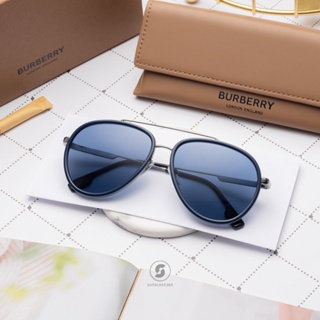 BURBERRY OLIVER BE3125 100380 Gunmetal Dark Blue ของแท้ประกันศูนย์ไทย