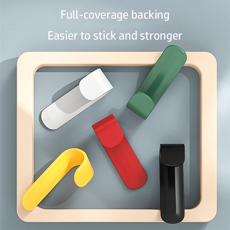 1/2/6 ชิ้น หรูหรา พื้นผิวเรียบ ตะขอ ห้องครัว ห้องน้ํา ประตู ด้านหลัง ที่แขวนผ้า นอร์ดิก รูปตัว J ตะขอกาวในตัว อเนกประสงค์ ตะขอติดผนัง - รูปที่ 2