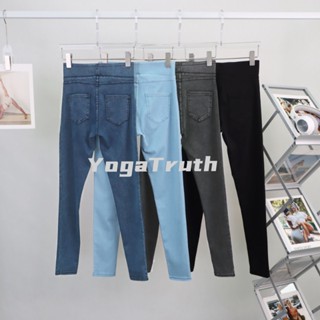 【YOGATRUTH】กางเกงโยคะ คาวบอย เอวสูง รัดรูป มีกระเป๋าด้านนอก ใส่เข้าฟิตเนส สําหรับผู้หญิง