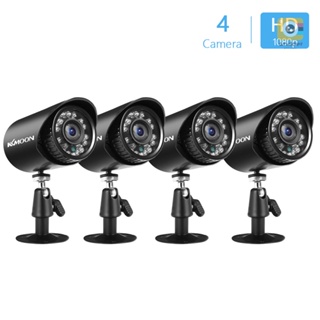 กล้องวงจรปิด CCTV ระบบอินฟราเรด ตรวจจับการเคลื่อนไหว ความละเอียดสูง 1080P 2MP 4 ชิ้น