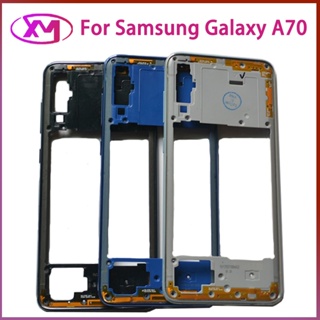 เคสกรอบกลาง พร้อมปุ่มกด สําหรับ Samsung Galaxy A70 A705 A705F A705FN