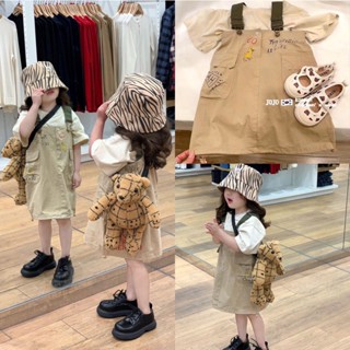 PRETTY BABY🧸พร้อมส่ง🧸ชุดเซ็ทสองชิ้น เสื้อ+เอี๊ยม ชุดเซ็ทสำหรับเด็กผู้หญิง(688)