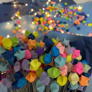 แท่งดอกไม้ประดิษฐ์ รูปดาว ดอกไม้ สีแคนดี้ สําหรับทํางานฝีมือ DIY