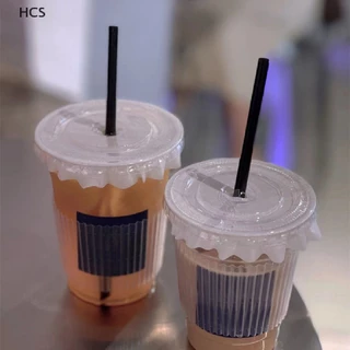 Hcs หลอดดูดค็อกเทล แบบสั้น ขนาด 21 13 ซม. สีดํา แบบใช้แล้วทิ้ง สําหรับงานแต่งงาน ปาร์ตี้ 500 ชิ้น