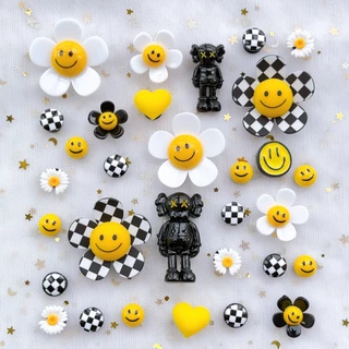 INS Checker Series ชุดหัวเข็มขัดรองเท้า/ปุ่ม Charm อุปกรณ์เสริม DIY สําหรับรองเท้าหัวเข็มขัดตกแต่งรองเท้า