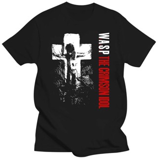 【hot sale】เสื้อยืด พิมพ์ลาย WASP W A S P The Crimson Idol Metal Rock สีดํา สําหรับผู้ชาย ไซซ์ S ถึง 3XL