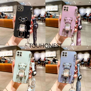 เคส Xiaomi Mi 10T Pro เคส Xiaomi Poco X3 Pro เคส Xiaomi Poco X4 Pro Poco X2 Case Xiaomi Poco F3 GT Poco X3 NFC Case Xiaomi Poco C31 Poco C40 Case Silicone Anime Cute Kaws Bear Stand Cartoon Wrist Band Phone Case Casing Cover Cases TS โทรศัพท์มือถือ