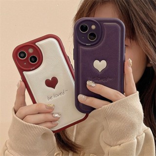 เคสโทรศัพท์มือถือหนัง กันกระแทก ลายหัวใจ สไตล์คลาสสิก สําหรับ iPhone 14promax 13 12 11