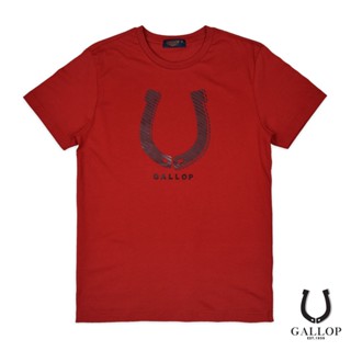 GALLOP : เสื้อยืดคอกลมพิมพ์ลาย BASIC -T-SHIRT (Round-necked) GT9051 ราคา 790.-