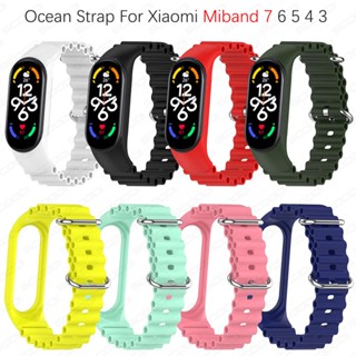 สายนาฬิกาข้อมือซิลิโคน สําหรับ Xiaomi Miband 7 6 5 mi Band 4 3 Sport Band Bracelet