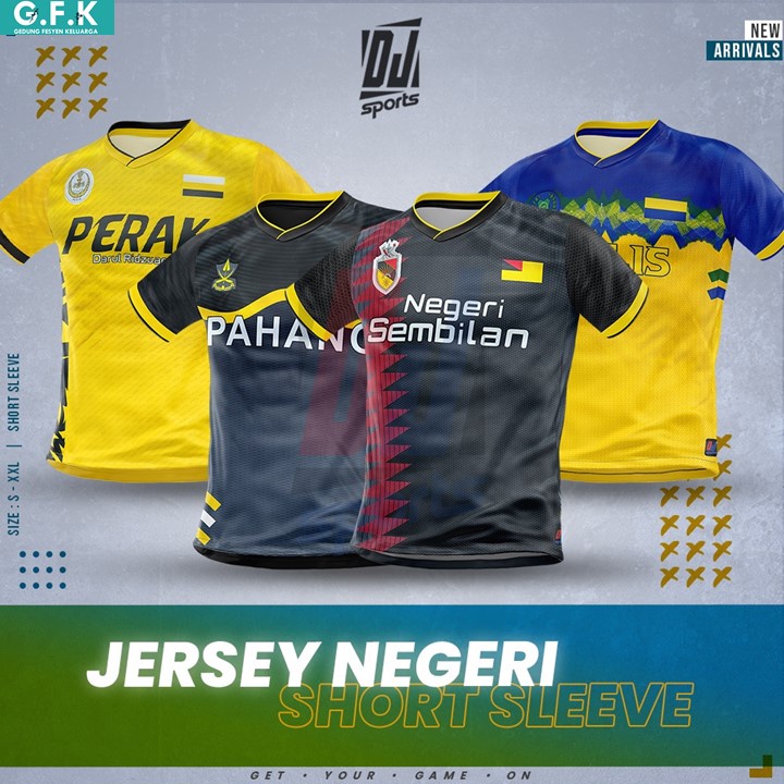 Dj_Sport Jersey NEGERI Short Sleeve / Logo Sulam / Size : S-2XL - [ Part 2 ]