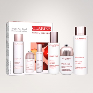 CLARINS คลารินส์ ไวท์เทนนิ่ง น้ํานมสามชิ้น 200 มล. + โลชั่น 75 มล. + เอสเซนส์ขวดพอร์ซเลน ขนาดเล็ก 50 มล.