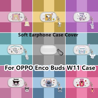 พร้อมส่ง! เคสโทรศัพท์มือถือแบบนิ่ม ใส ลายการ์ตูนน่ารัก สําหรับ OPPO Enco Buds W11 Enco Buds W11