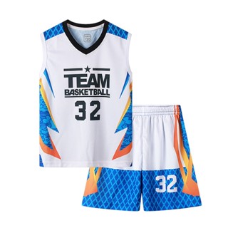 ใหม่ ชุดเสื้อกีฬาบาสเก็ตบอล 5-12 ปี คุณภาพดี ราคาถูก แฟชั่นฤดูร้อน สําหรับเด็กผู้ชาย และเด็กผู้หญิง
