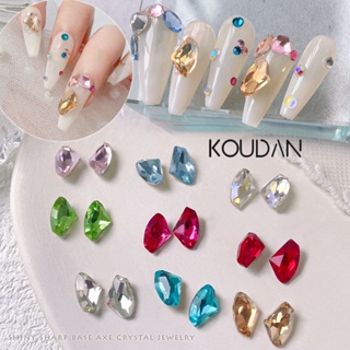 Koudan สติกเกอร์เพชร พลอยเทียม พลอยเทียม ตกแต่งเล็บ 10 ชิ้น