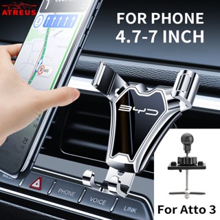 Byd Atto 3 ที่วางโทรศัพท์ในรถยนต์ 4.7-7 นิ้ว 360° ขาตั้งโทรศัพท์มือถือ แบบแรงโน้มถ่วง หมุนได้