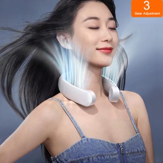 Luc ใหม่ พัดลมระบายความร้อน ไร้ใบพัด ขนาดเล็ก พร้อมแบตเตอรี่ 1200mAh แบบพกพา สําหรับเล่นกีฬา ฤดูร้อน