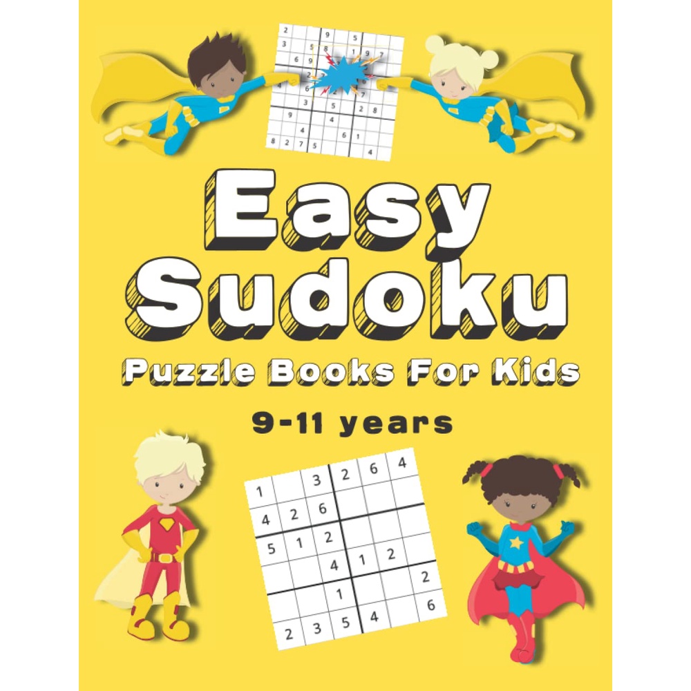 [sgstock] Easy Sudoku Puzzle Book สําหรับเด็ก: 150+ ปริศนา Sudoku อายุ 9 - 11 พิมพ์ขนาดใหญ่: 4 - [ปก