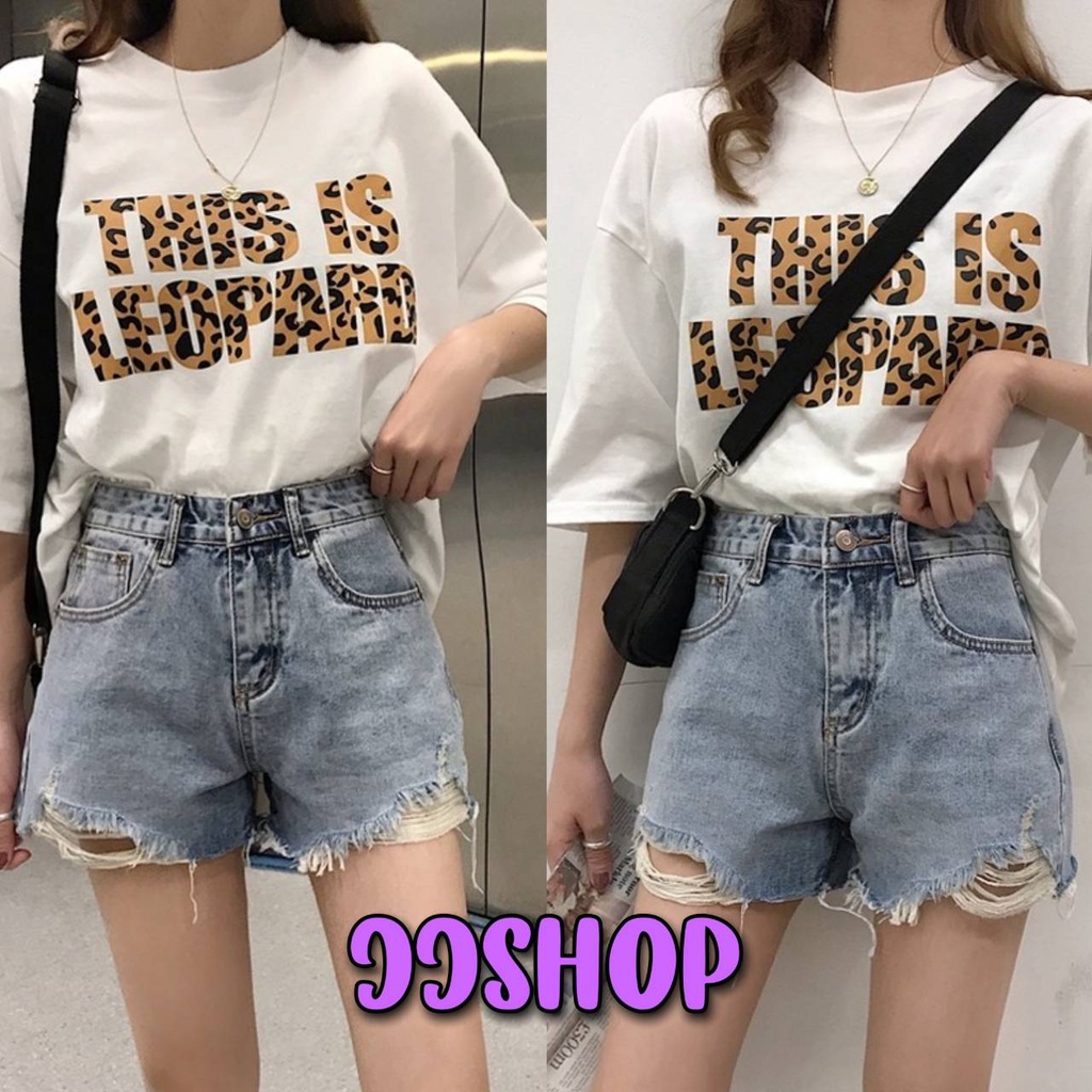 JJ shop พร้อมส่ง กางเกงยีนส์เอวสูง ขาสั้น สียีนอ่อนสไตล์วินเทจเท่สุด ๆ "1906" -NZ-QY -N