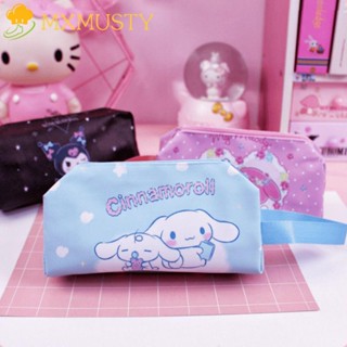 Mxmusty Kuromi กระเป๋าใส่เหรียญ หนัง PU กันน้ํา ความจุขนาดใหญ่ ลายการ์ตูน Melody Cinnamoroll