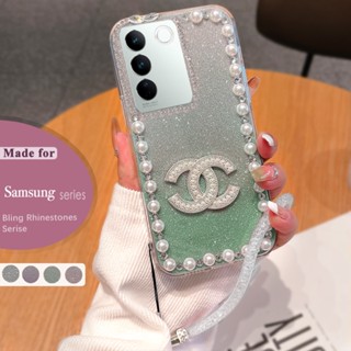เคส case Samsung A14 5G A14 A34 A54 4G A73 5G A53 A33 A23 A52 A72 4G 5G A13 ป้องกันโทรศัพท์มือถือ ประดับกลิตเตอร์ พลอยเทียม 3D ไล่โทนสี หรูหรา สําหรับ