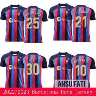 เสื้อยืดกีฬาแขนสั้น ลายทีมชาติฟุตบอล Jong Aubameyang Gavi Fati SY3 2022-2023 พลัสไซซ์ YS3