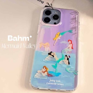 เคสโทรศัพท์มือถือแบบแข็ง กันกระแทก ลายการ์ตูนนางเงือก สําหรับ iPhone 7 8 Plus XS XR X XS max 11 12 13 14 11 Pro max 12 Pro max 13 Pro max 14 Pro max