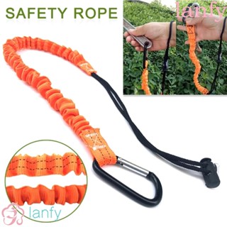 LANFY Safety Elastic Rope Elastic Telescopic Carabiner Nylon Retractable Lanyard Climbing Tool Buckle Safety Rope Single Carabiner Tool/Multicolor