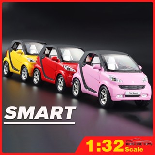 Klt โมเดลรถบรรทุกโลหะ สเกล 1/32 BENZ SMART ขนาดเล็ก ของเล่นสําหรับเด็ก