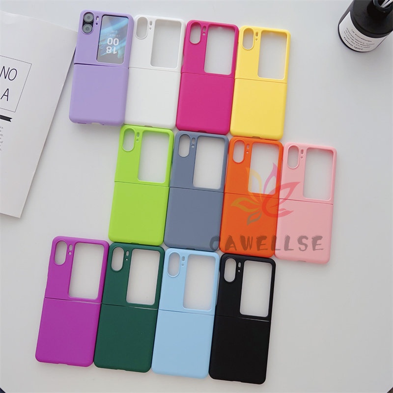 Oppo Find N2 เคสโทรศัพท์ ฝาพับ สีมาการอง เรืองแสง ซิลิโคน พับได้ นิ่ม สัมผัส ป้องกันด้านหลัง