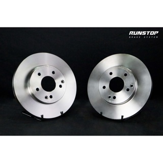 RUNSTOP รันสตอป brake disc จานเบรคหน้า แบบเรียบ ขนาดเดิม288 Mercedes Benz รุ่น W 203 C200 KOMPRESSOR ราคาต่อคู่ เบรก