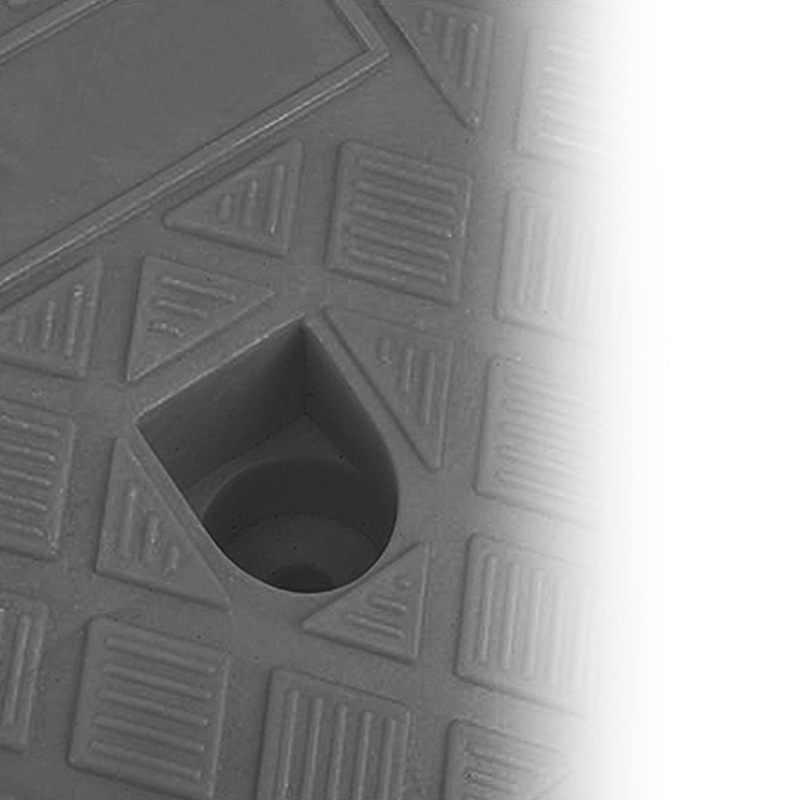 [LMC]Curb Ramp พลาสติก 13 ซม.เกณฑ์ความสูง Driveway Ramp ฟรี Splicing Anti Slope Ramp สีเหลือง