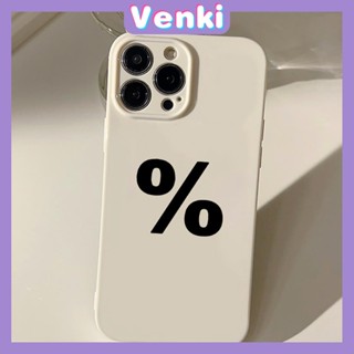 VENKI - สำหรับ iPhone 11 เคสไอโฟนสีขาวเคส TPU แบบเคลือบเงากันกระแทก Phase Cover Protection Simple Symbol ใช้ได้กับ iPhone 14 13 Pro max 12 Pro Max xr xs max 7Plus 8Plus