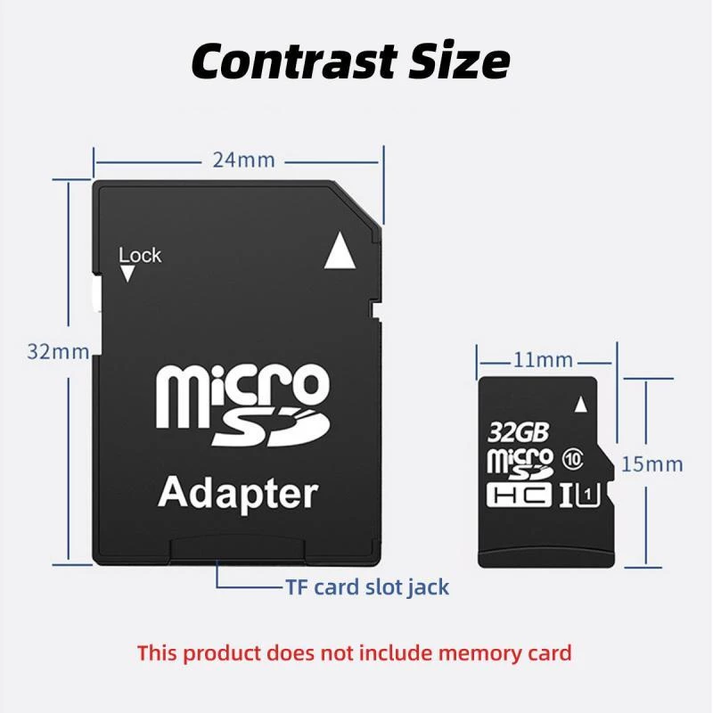 Hdoolink 1/5/10 ชิ้น TF เป็น Micro SD Micro การ์ดหน่วยความจํา อะแดปเตอร์ SDHC แฟลชการ์ดหน่วยความจํา แปลง สมาร์ทโฟน แท็บเล็ต หน่วยความจํา แบบพกพา thumbnail 9