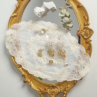 Romamtic แผ่นรองจาน ผ้าตาข่าย ลายดอกไม้ ทนทาน สําหรับห้องอาห…