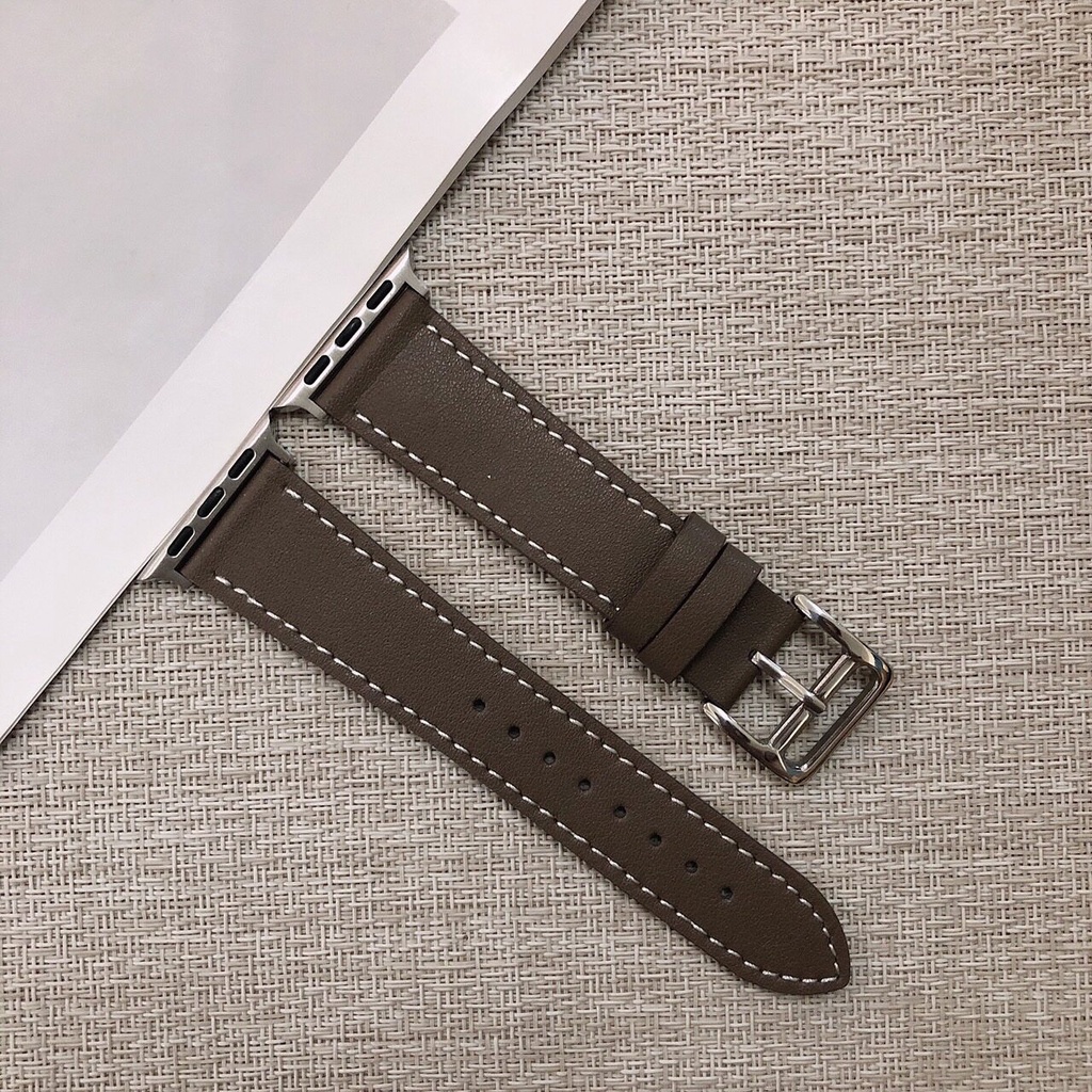 พร้อมส่ง!! สายหนังPU+พร้อมกล่อง สายนาฬิกา smart watch ขนาด38/40/41mm และ 42/44/45/49mm