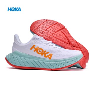 Hka ONE ONE Carbon X 2 รองเท้าวิ่ง ดูดซับแรงกระแทก สีขาว สีส้ม สําหรับผู้ชาย และผู้หญิง 2023