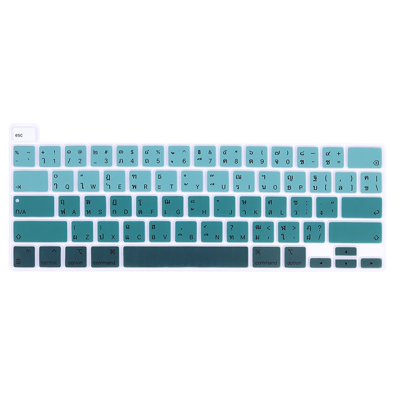 ใหม่ ฟิล์มซิลิโคนนิ่ม บางพิเศษ ลายตัวอักษรไทย สําหรับ Macbook Air M2 M1 Pro 13 14 16 นิ้ว Air M1 A2337 A2681 A2779 2022 2023