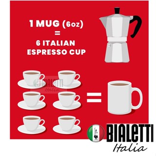 เครื่องใช้ไฟฟ้าในครัวขนาดเล็ก Bialetti Moka Express 3 6 9 ถ้วย ผลิตในอิตาลี Moka Pot