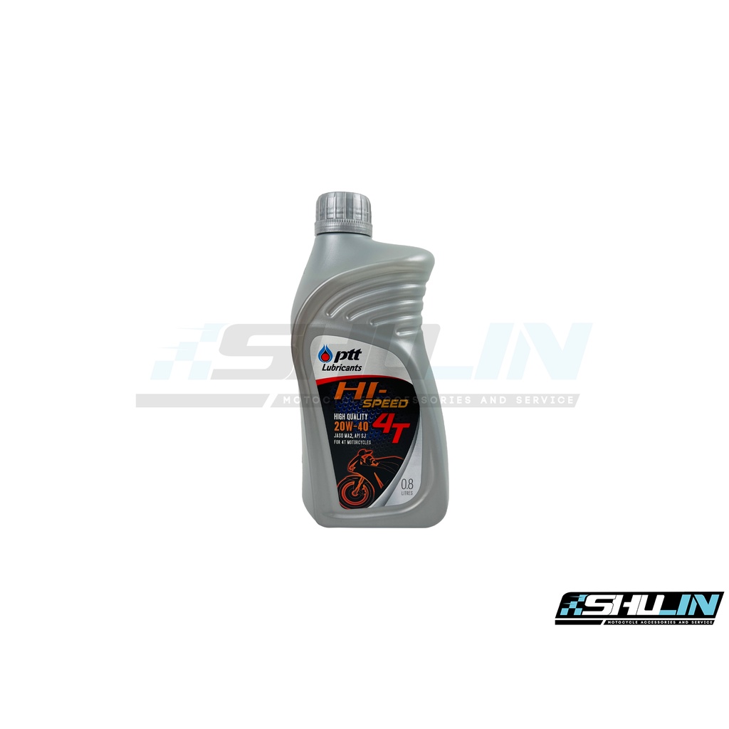 น้ำมัน PTT รุ่น Hi-Speed 4T 20W-40 0.8L