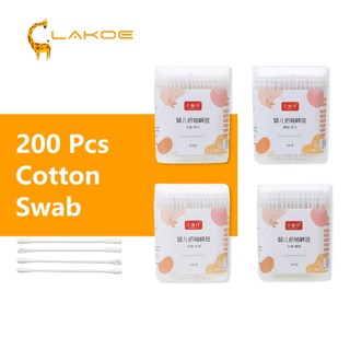 LAKOEOFFICIALMALL 200PCS Baby Cotton Bud korek kuping bayi