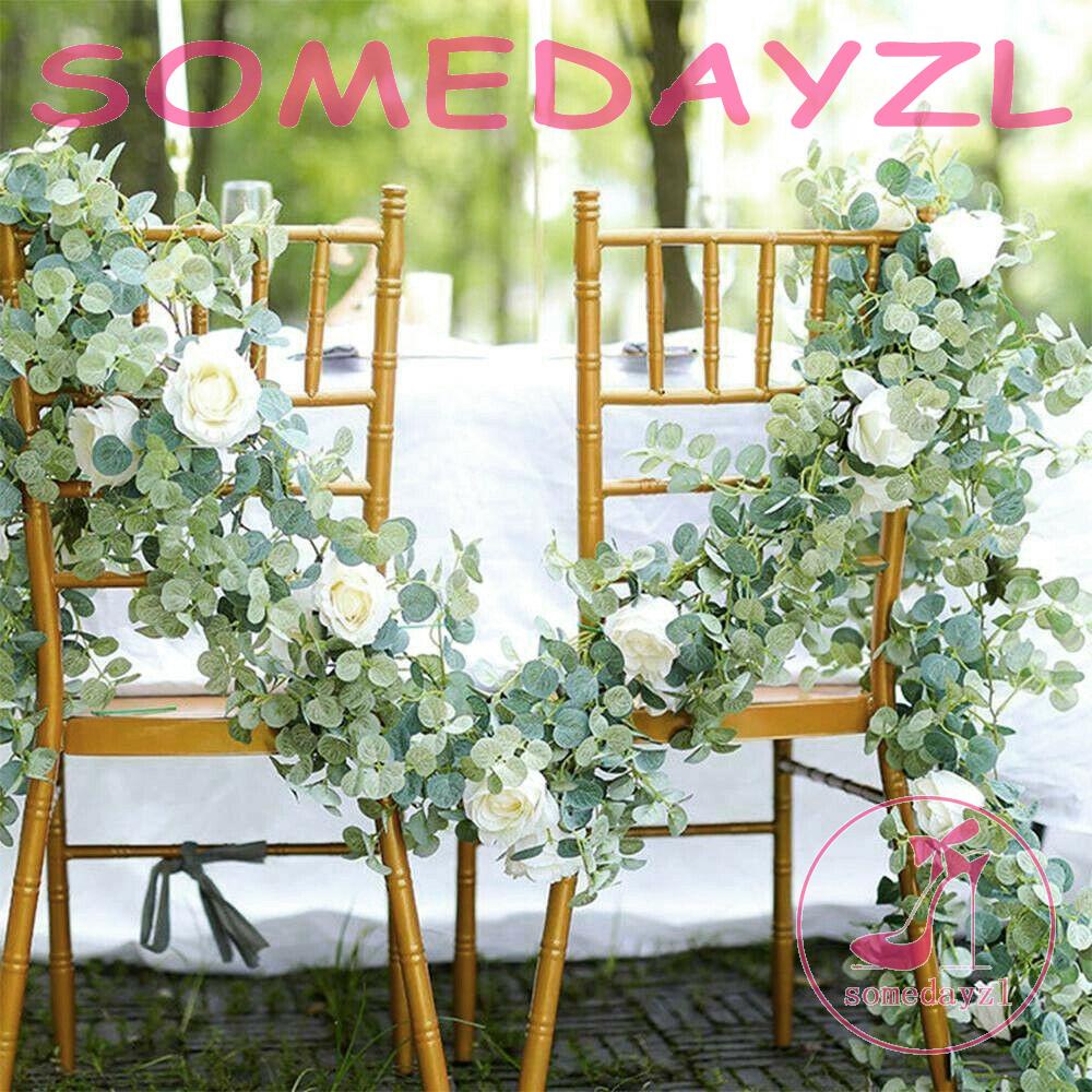Somedayzl ดอกไม้ประดิษฐ์ เหมือนจริง แฮนด์เมด ตกแต่งงานแต่งงาน ป้ายต้อนรับ ต้นไม้ปลอม พวงมาลัยไม้เลื้อย