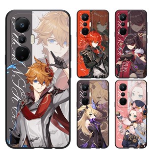 เคส Infinix Note 12 8 10 11 11S G88 G96  X676C X676B X671 X671B PRO 4G Genshin โทรศัพท์มือถือแบบนิ่ม ผิวด้าน สีดํา สําหรับ