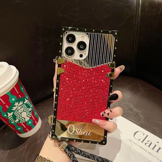 เคสโทรศัพท์มือถือ ทรงสี่เหลี่ยม พร้อมสายคล้อง หรูหรา สําหรับ Samsung Galaxy M11 M13 F13 A04 M23 F23 M30S M31 M21 M31S Note 8 M33 M51 M52 M53 A81 Note10Lite