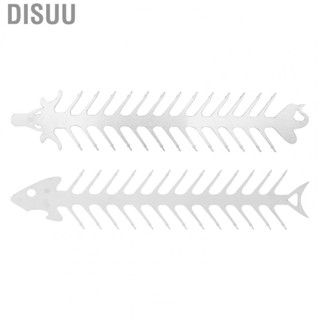 Disuu BBQ Skewers  Flat Double Pronged Skewers Delicate Easy Flipping Stainless Steel  for Meet