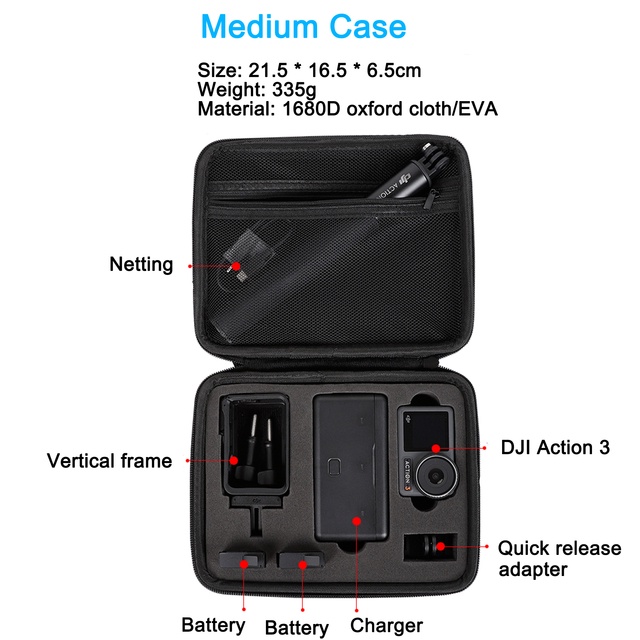 กระเป๋าเคสแข็ง สําหรับกล้อง DJI Osmo Action 3/4 DJI Action 3/4